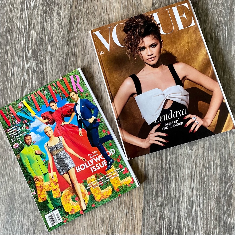 Zendaya British Vogue October 2021 Issue plus Vanity Fair Hollywood Issue 2021